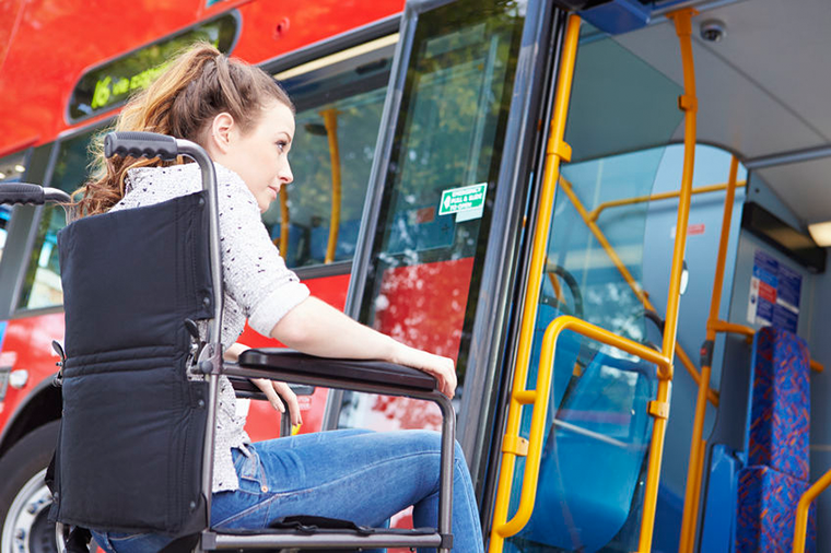 Busfahren mit dem Rolli
